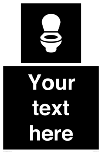 Custom information: black panel wc toilet